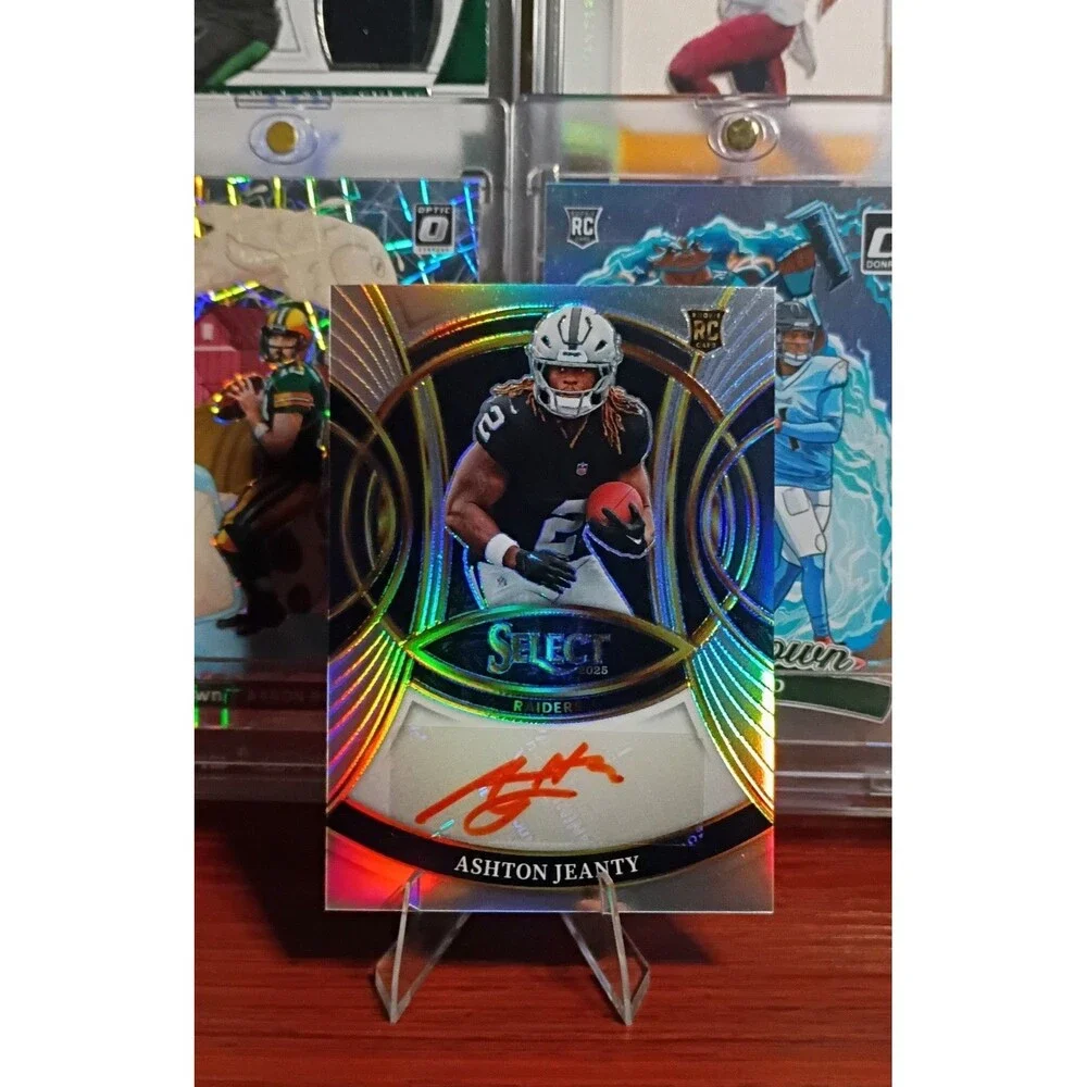2025 Panini Select - Rookie Signatures Ashton Jeanty #RSI-AJY Silver Prizm LV